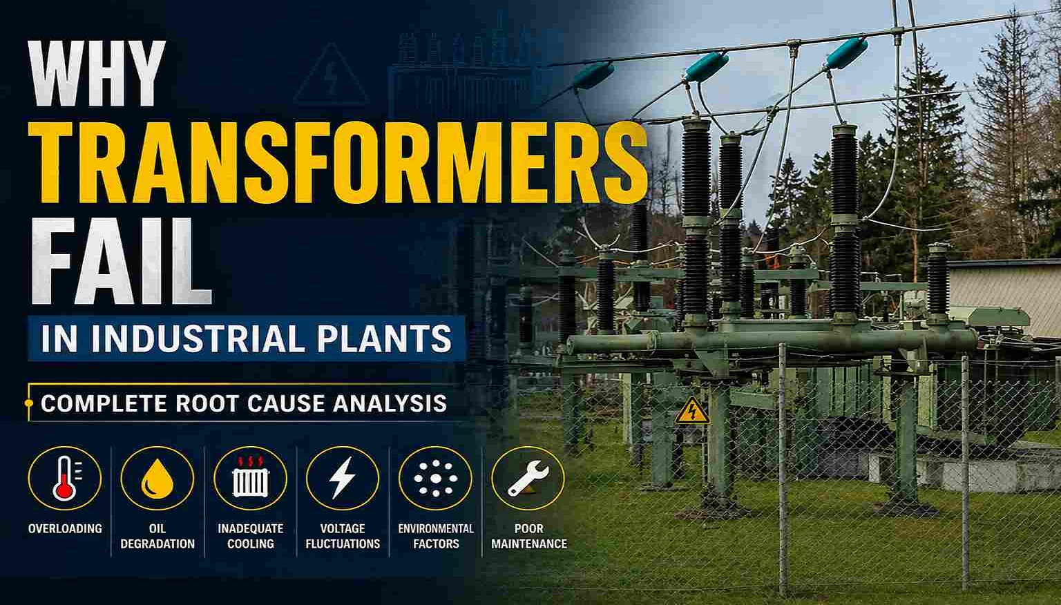 Industrial transformer failure analysis