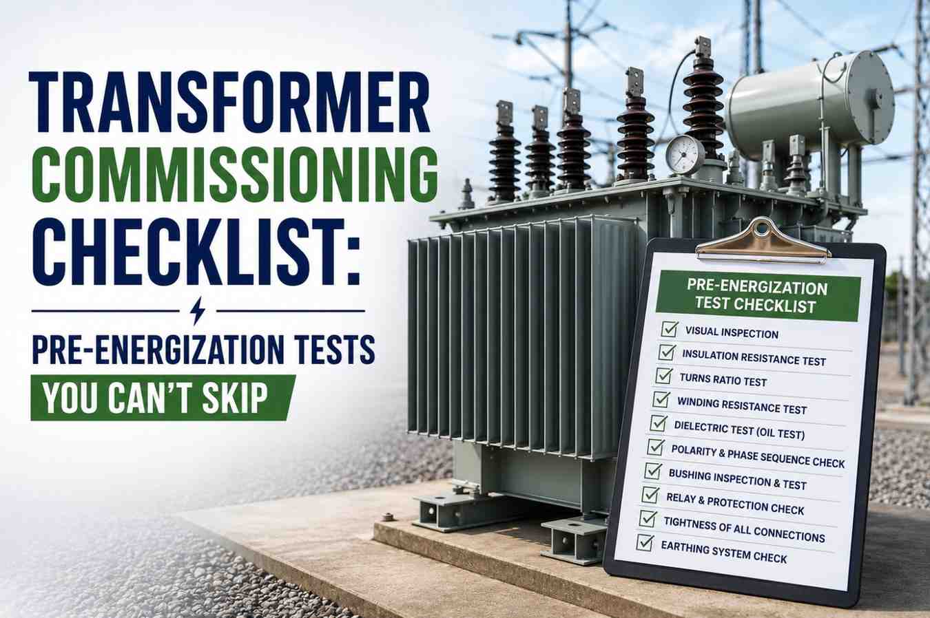 transformer commissioning checklist